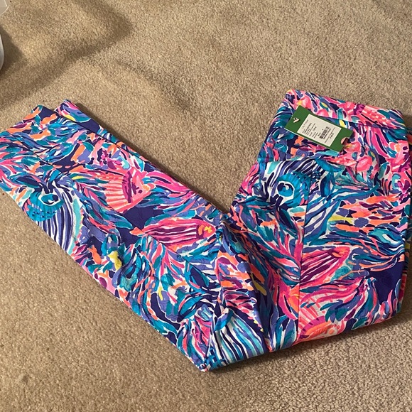 Lilly Pulitzer Pants - Lilly Pulitzer NWT size 4 true blue seas the day ankle pants